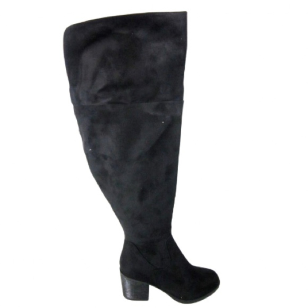 Journee Collection Black Over-the-Knee Boots - Picture 2 of 9